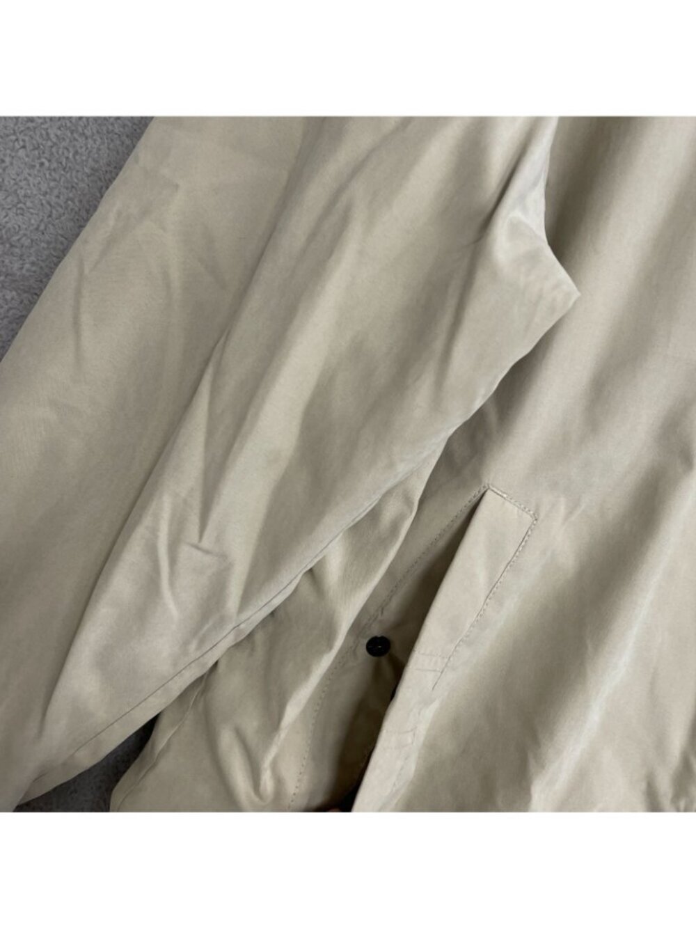 Dockers Men's Size Large Classic Beige Zip-Up Windbreaker Jacket M1150 - Picture 9 of 10